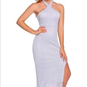 Women's Halter Split Side Bodycon Dress